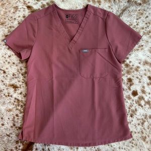 Figs Mauve Catarina Scrub Top